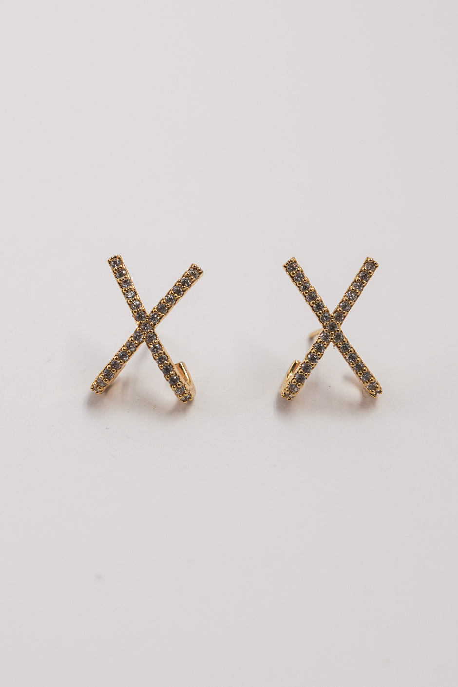 Gold Criss Cross Earrings - desray.co.za