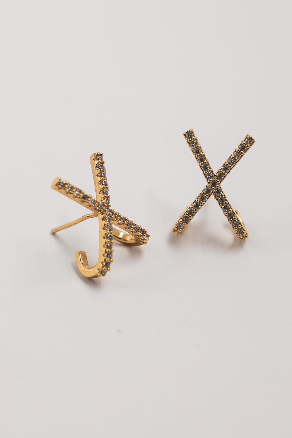 Gold Criss Cross Earrings - desray.co.za
