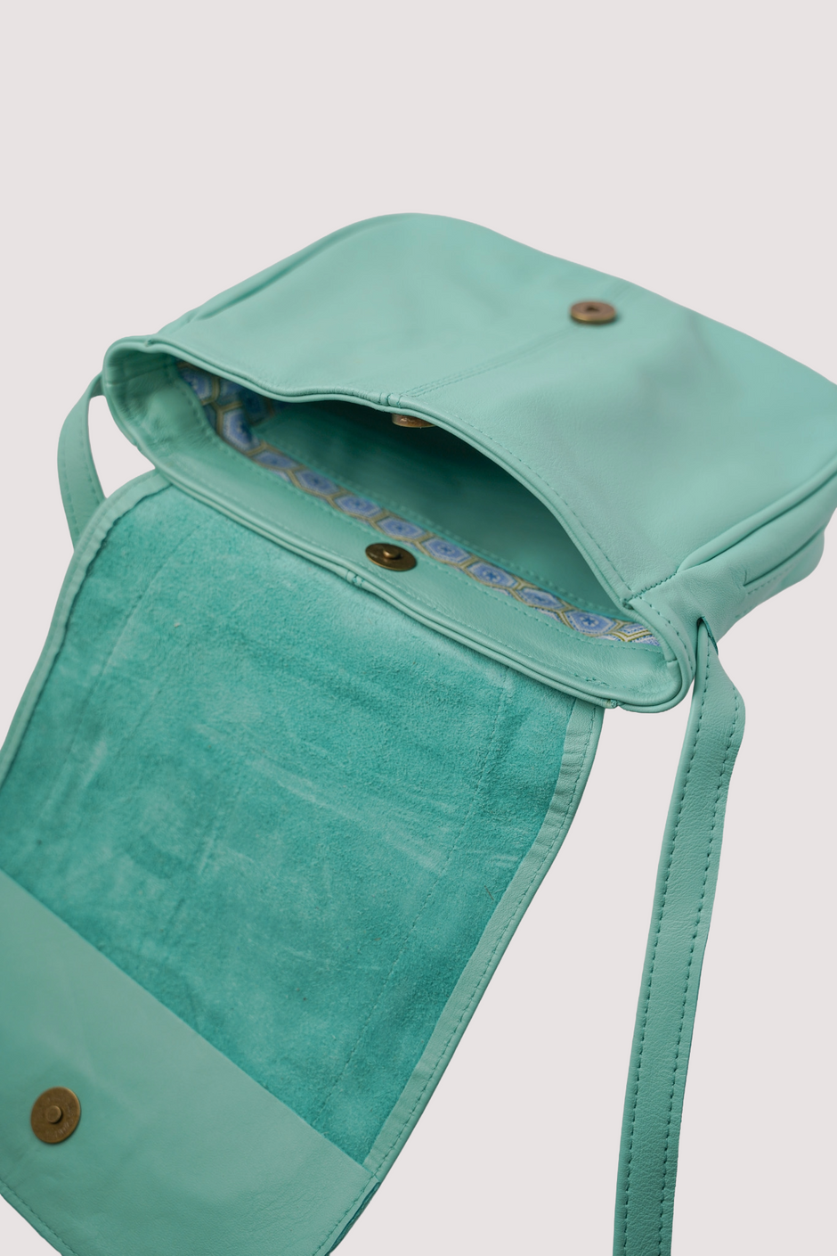 Aquamarine Saddle Sling Bag