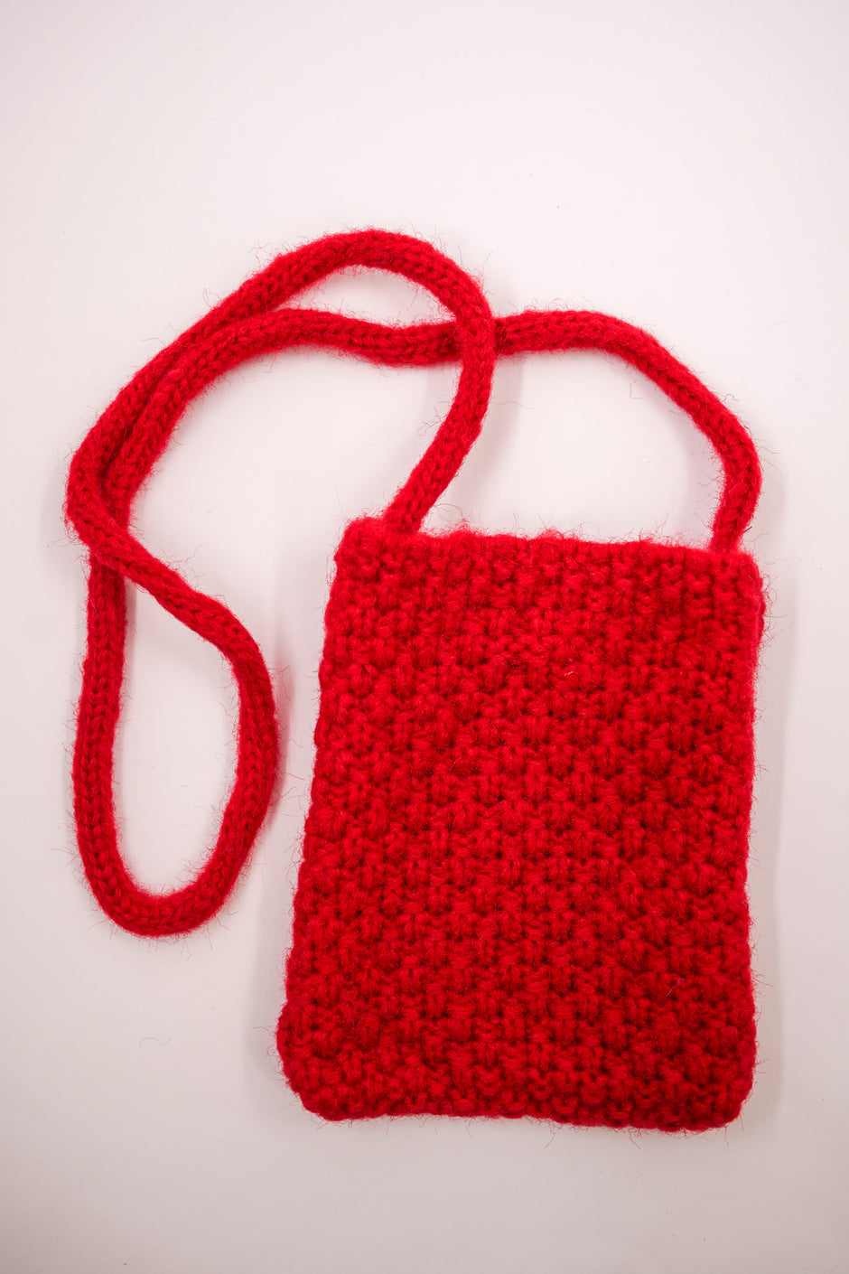 Red Knitted Sling Pouch - desray.co.za