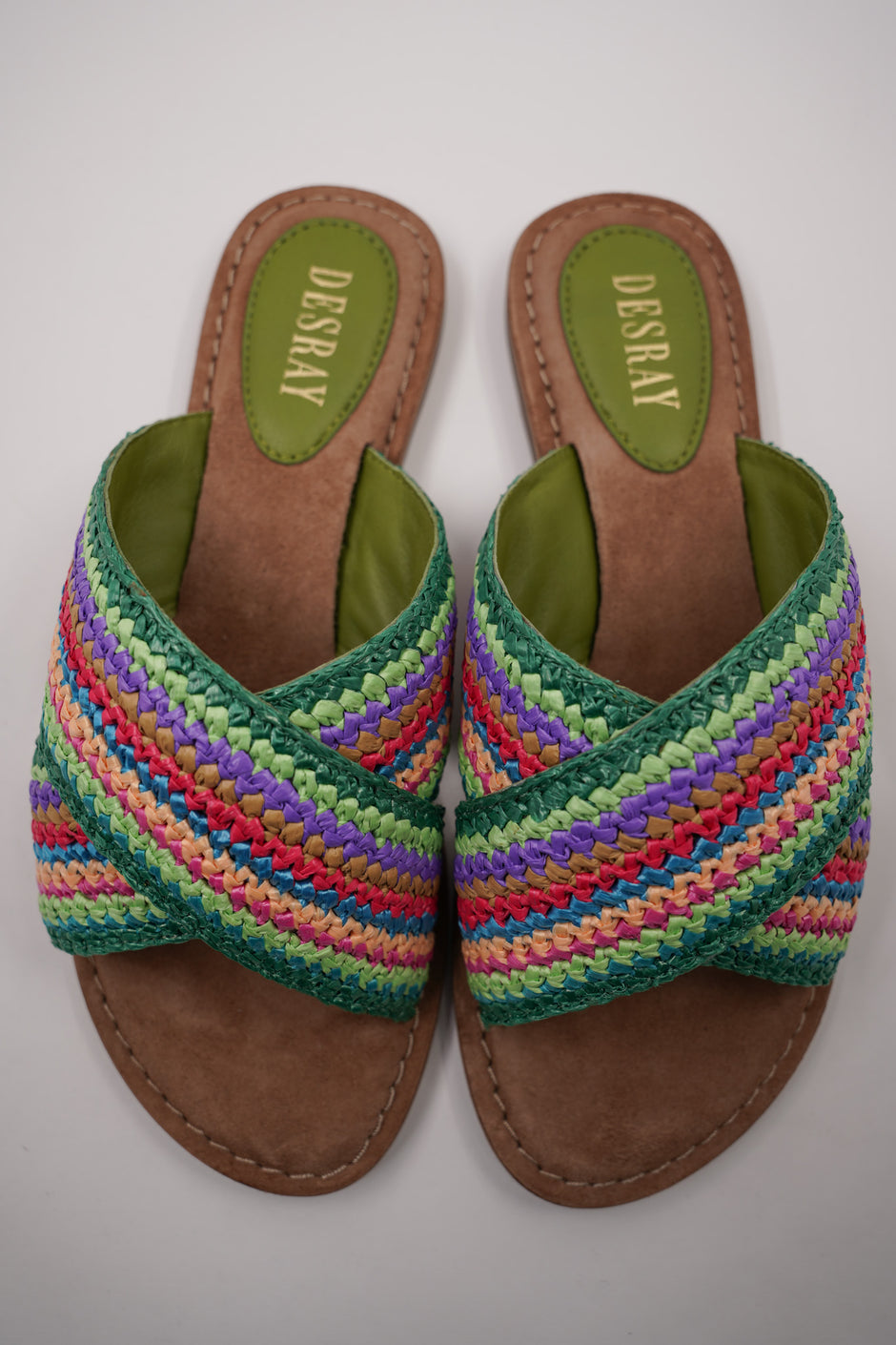 Green Multi Crochet Sandals - desray.co.za
