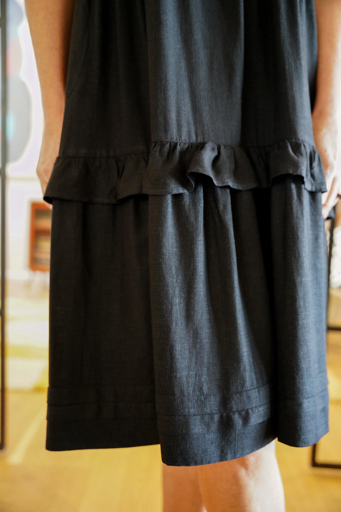 Black Frill Sleeve Dress - desray.co.za