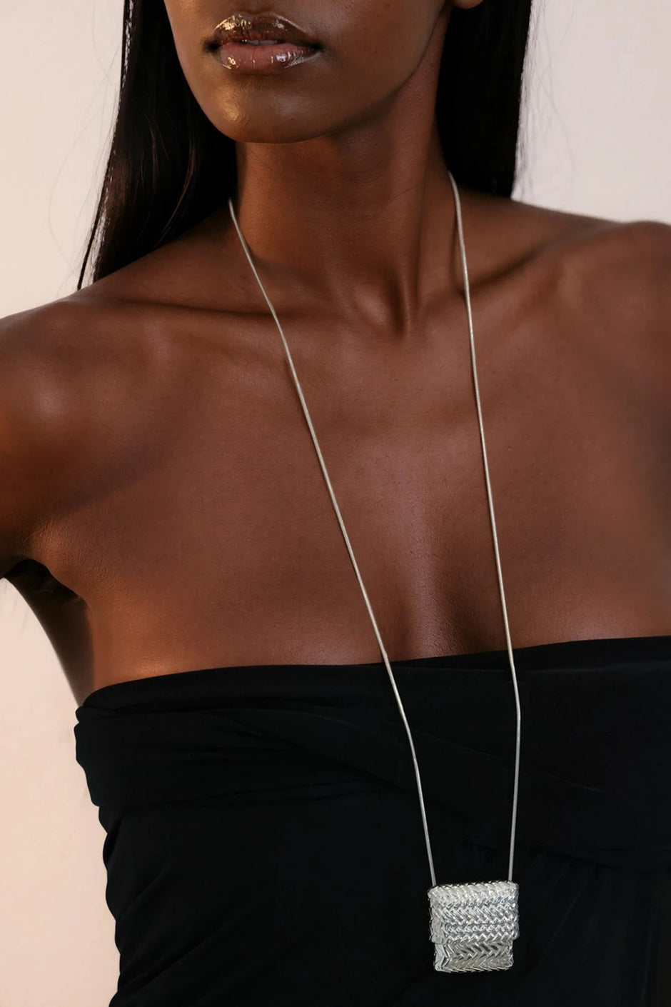 Silver Handbag Necklace
