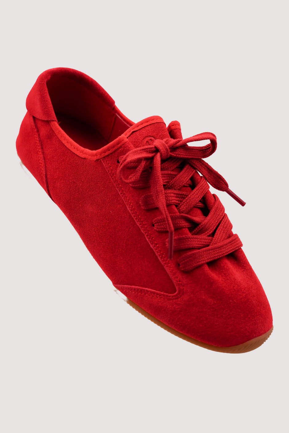 Red Pleat Sneakers