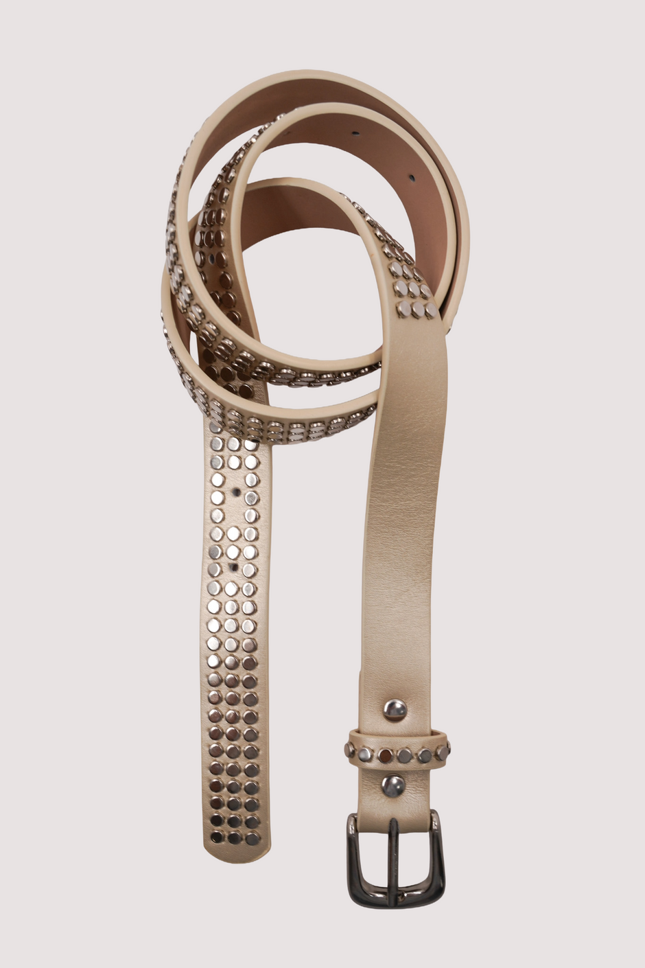 Metallic Narrow Studded Belt