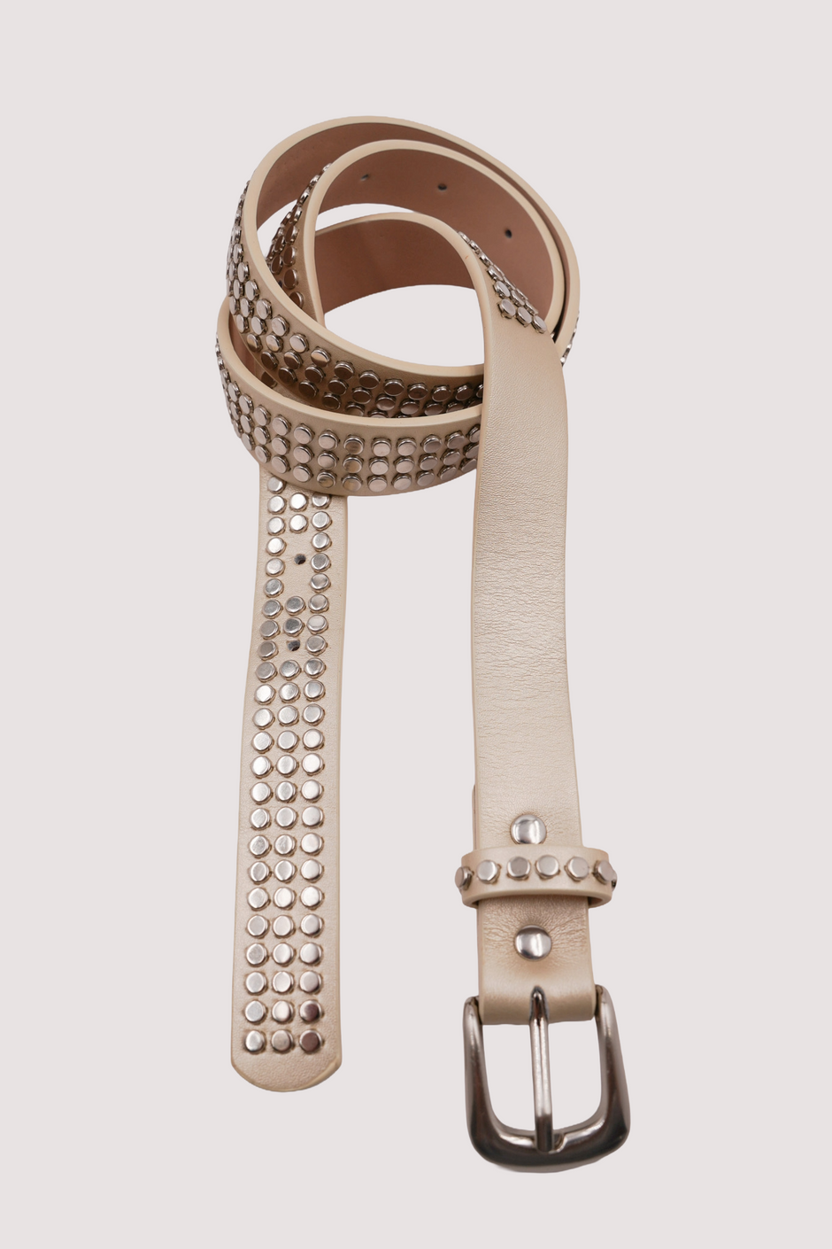 Metallic Narrow Studded Belt