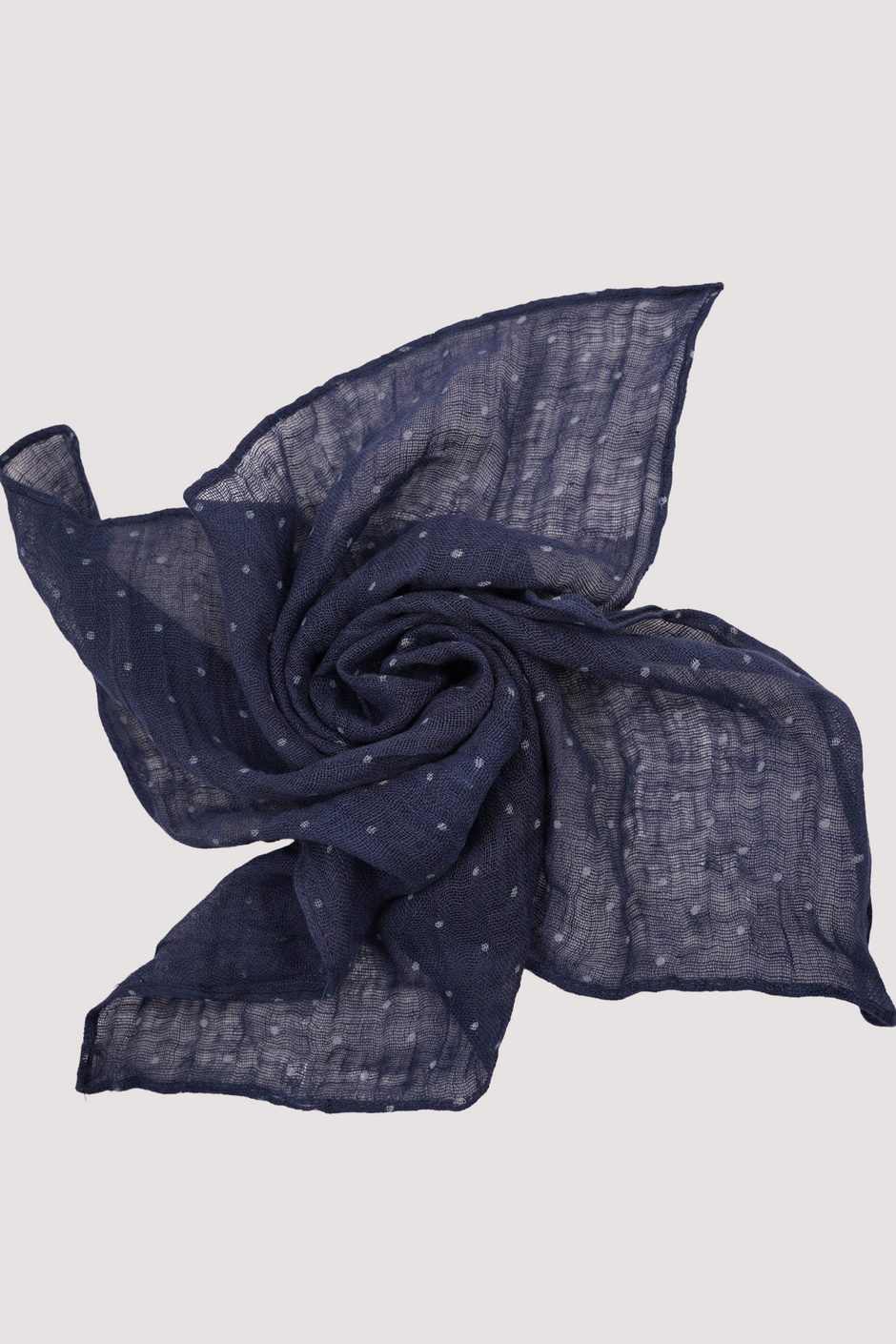 Navy Dot Neck Scarf