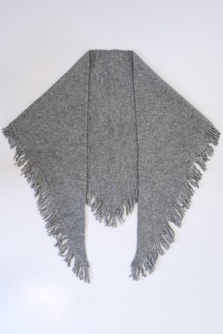 Grey Tassel Triangular Scarf - desray.co.za