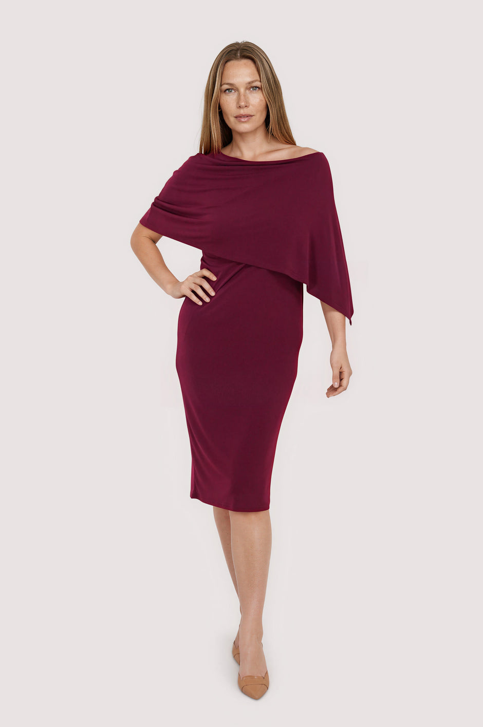 Ruby Red Bardot Dress