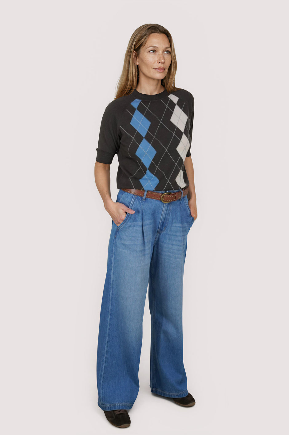 Light Blue Box Pleat