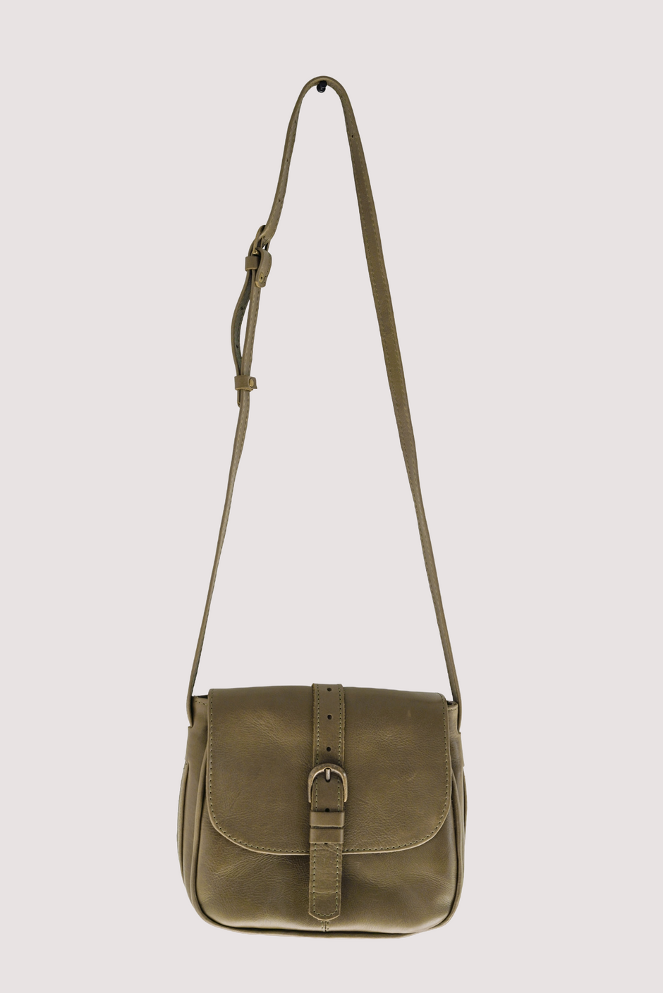 Olive Buckle Sling Bag