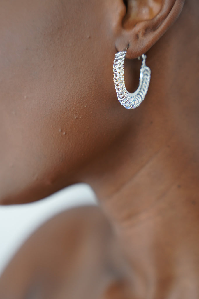 Silver Ring Earrings - desray.co.za