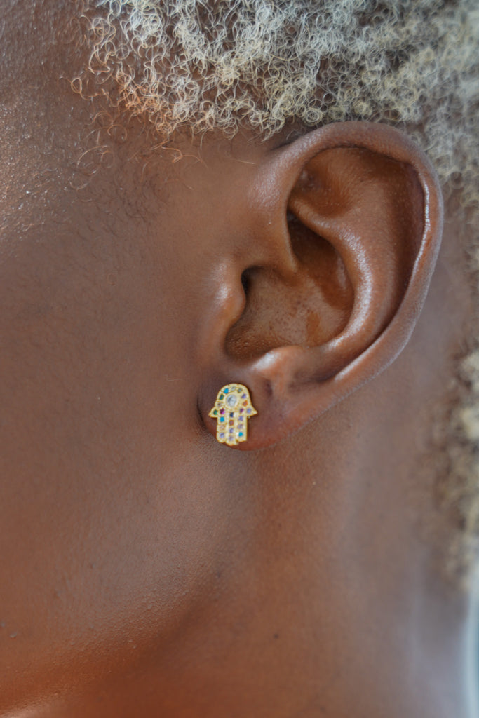 Hamsa Hand Earrings - desray.co.za