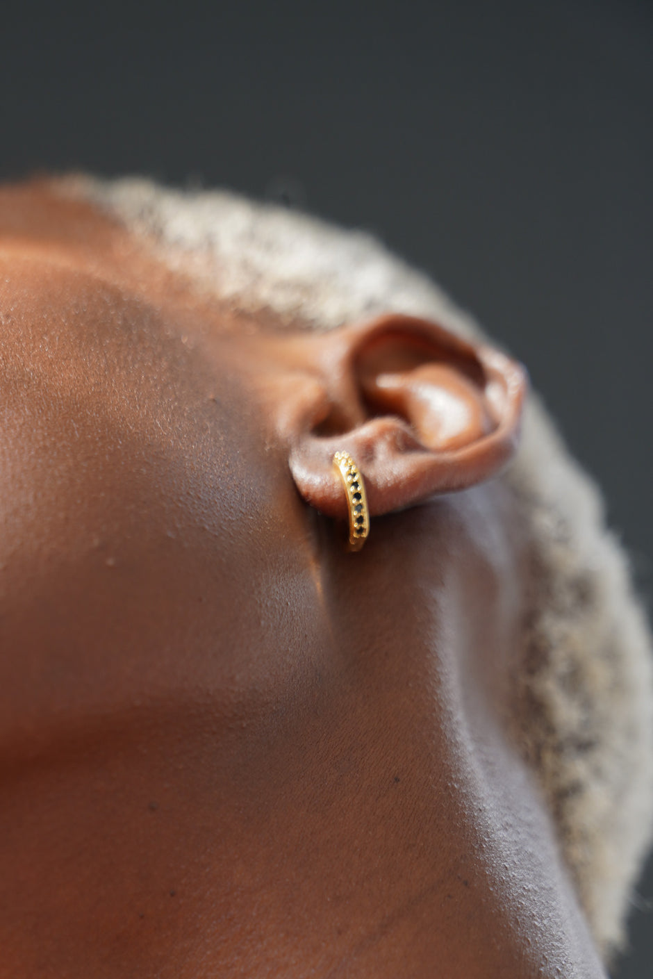 Black & Gold Small Hoops - desray.co.za
