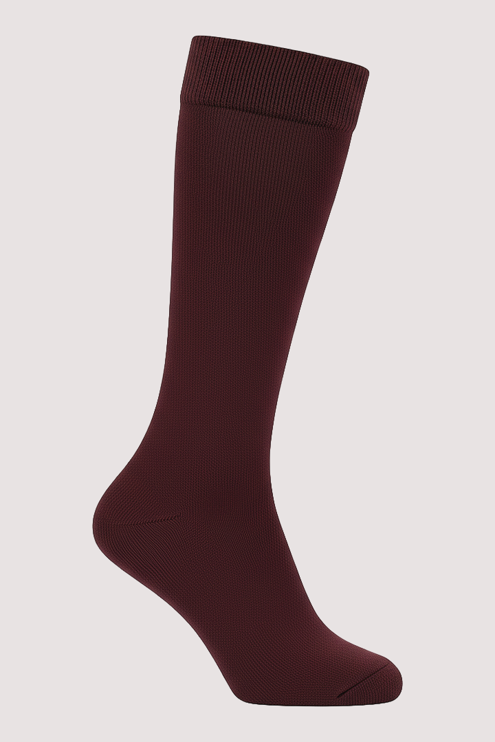 Burgundy Long Socks