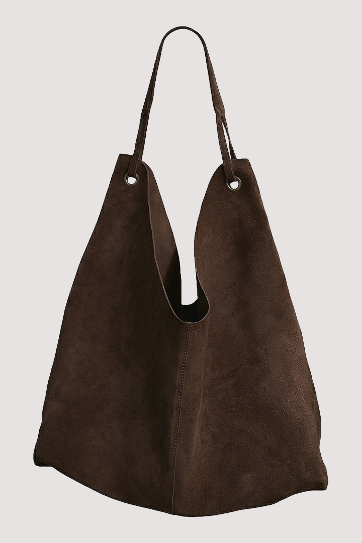 Choc Suede Tote