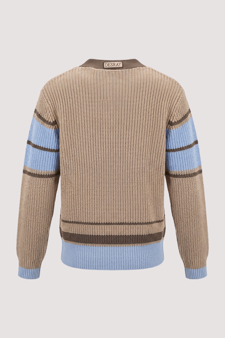 Fawn Stripe College Cardi