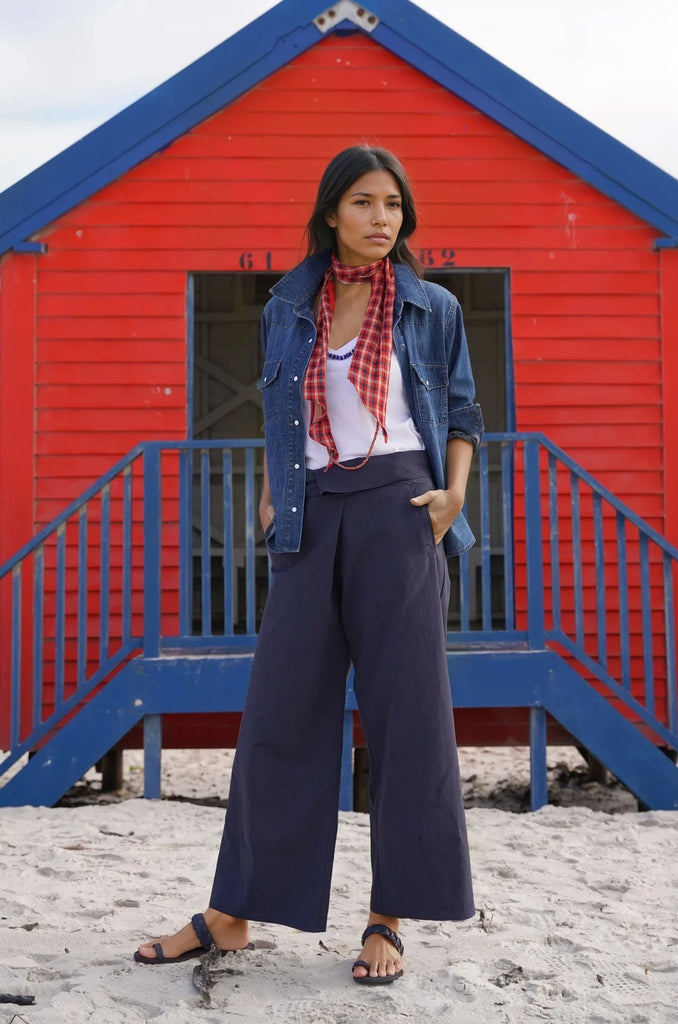 Navy Haylee Pants - desray.co.za