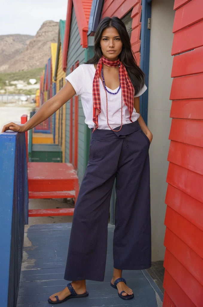 Navy Haylee Pants - desray.co.za