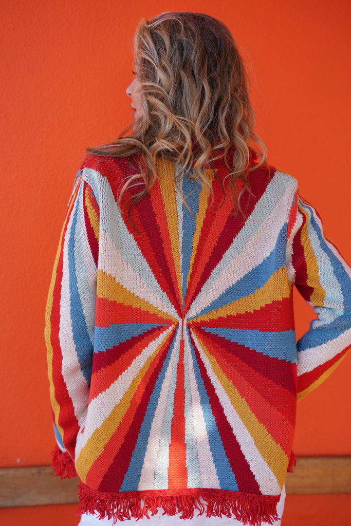 Rainbow Knitted Jacket - desray.co.za