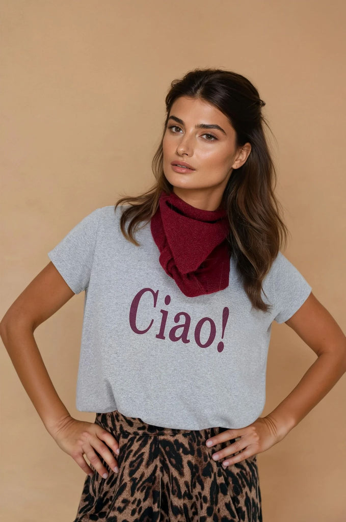 Burgundy Triangular Scarf - desray.co.za
