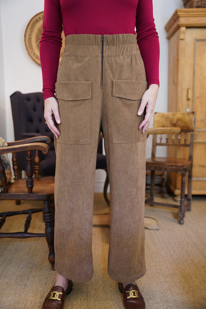 Tan Corduroy Artist Pants - desray.co.za