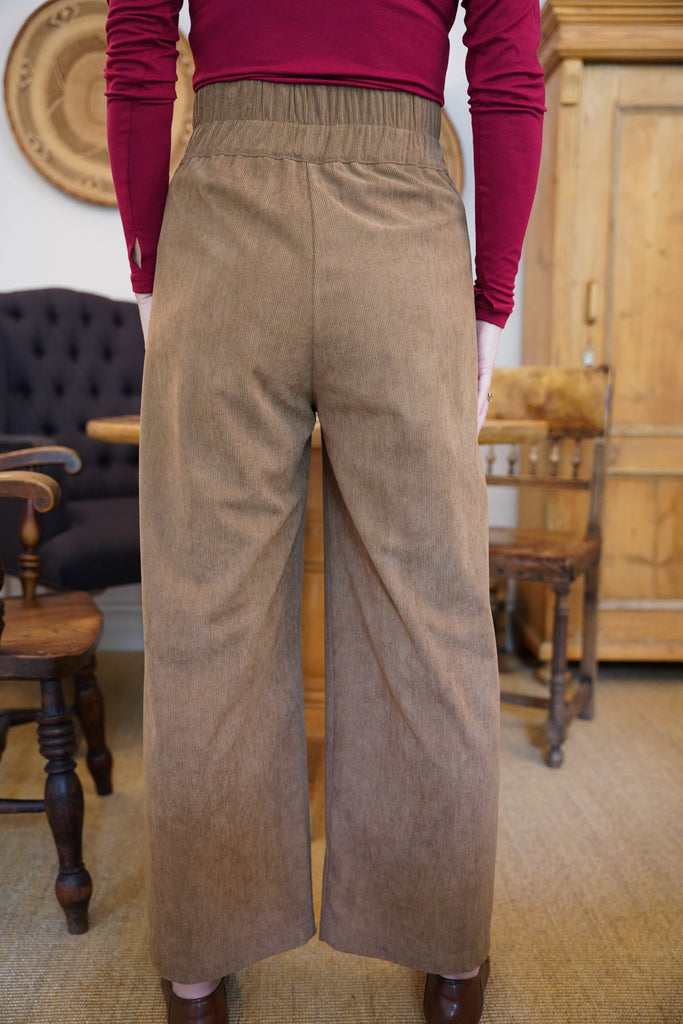 Tan Corduroy Artist Pants - desray.co.za