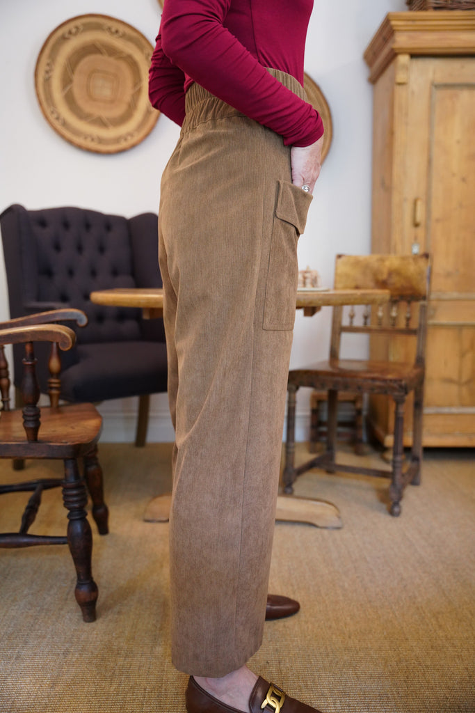 Tan Corduroy Artist Pants - desray.co.za