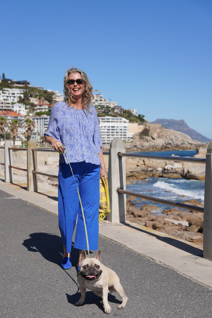 Blue Paisley Butterfly Top - desray.co.za