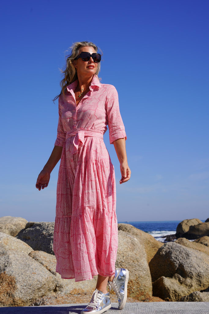 Pansy Tiered Shirt Dress - desray.co.za