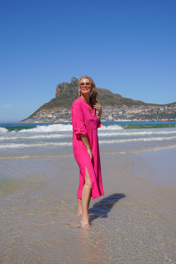 Hot Pink Artist Kaftan - desray.co.za