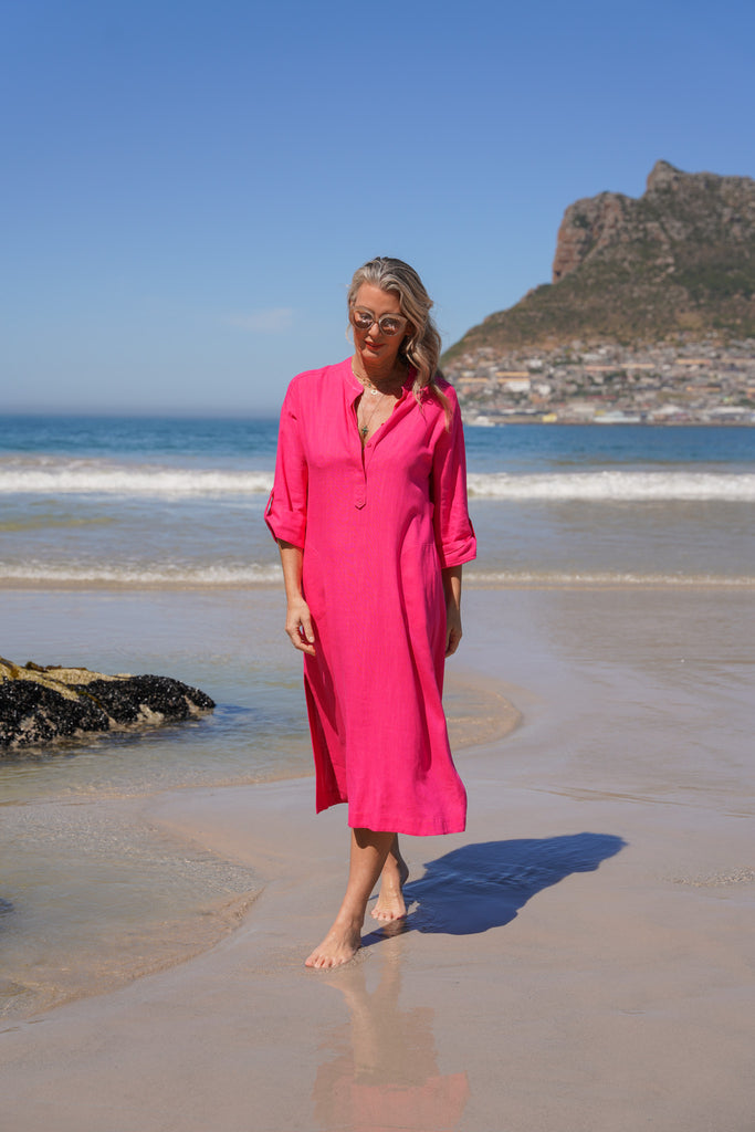 Hot Pink Artist Kaftan - desray.co.za