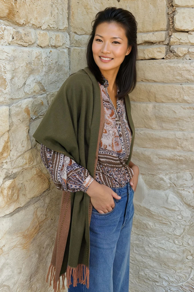 Olive & Mustard Scarf - desray.co.za