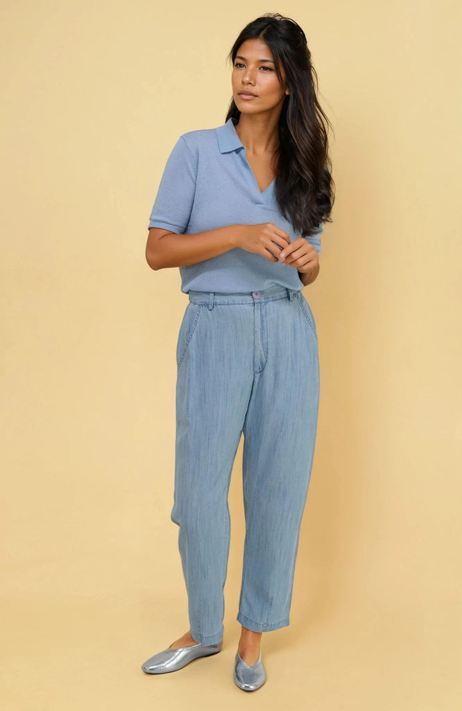 Blue Modal Oversize Pants - desray.co.za