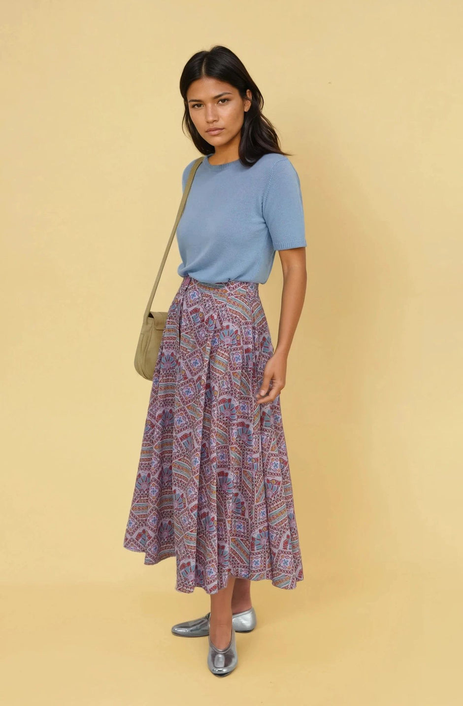 Pink Tile Print Carousel Skirt - desray.co.za