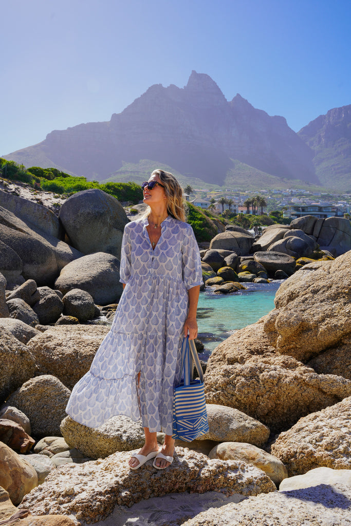 Blue Leaf Weekend Dress - desray.co.za