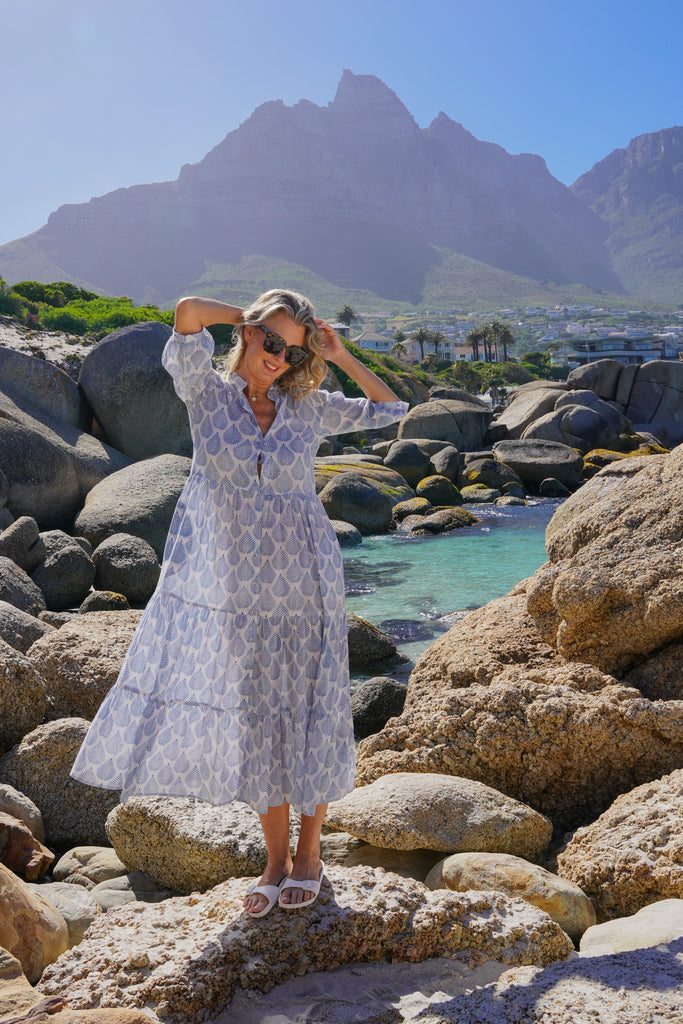 Blue Leaf Weekend Dress - desray.co.za