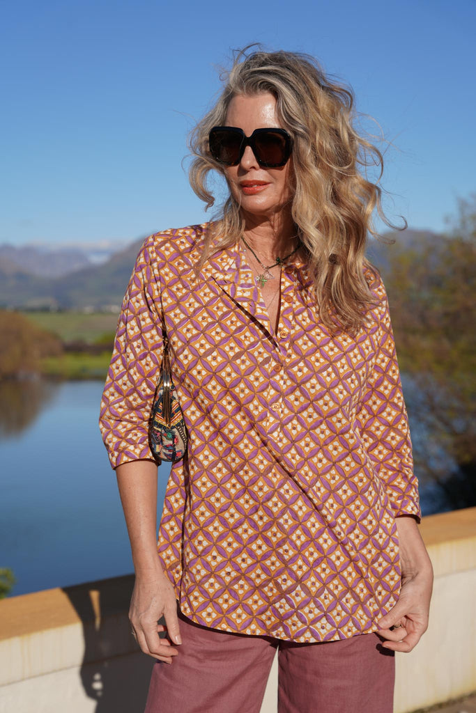 Lattice Kaftan Top - desray.co.za