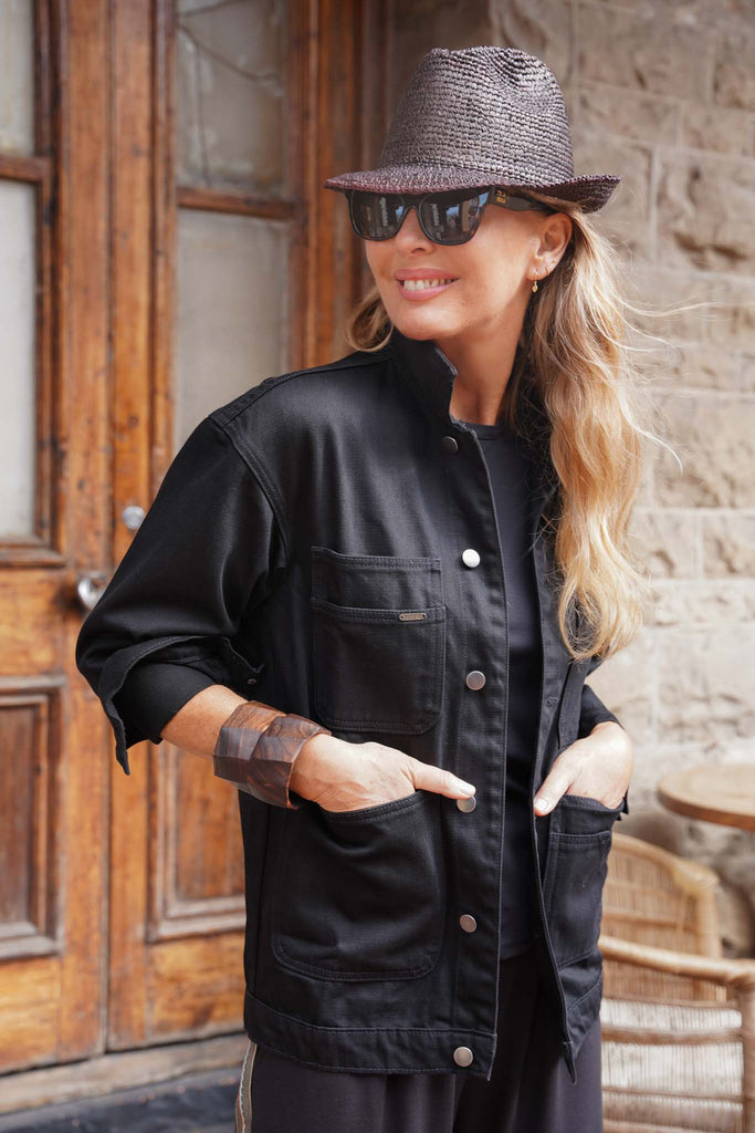 Deep Black Boyfriend Jacket - desray.co.za