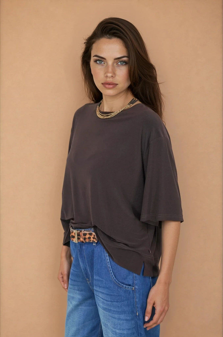 Brown Single Patina Necklace