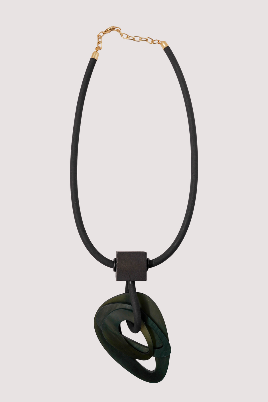 Olive Horn Pendant Choker