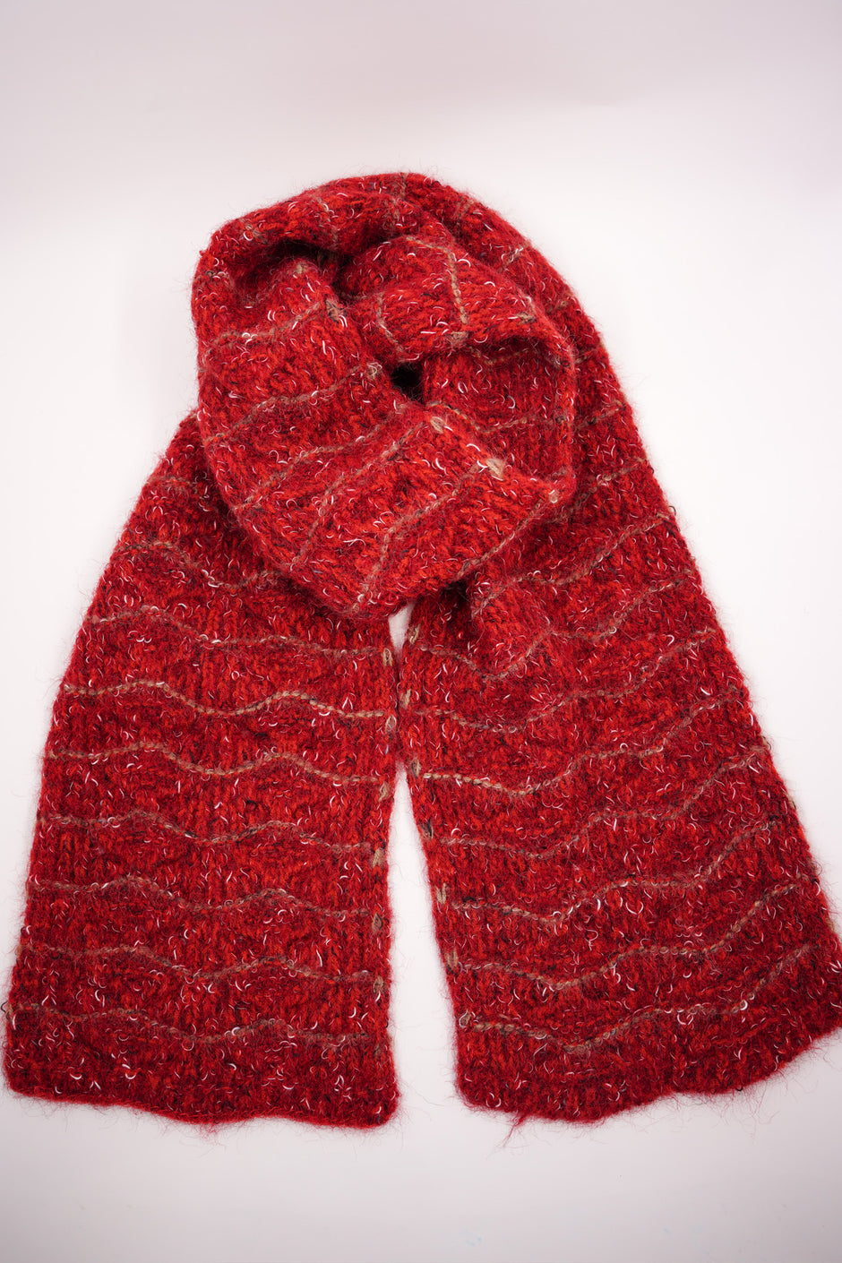 Red Speckled Knitted Scarf - desray.co.za