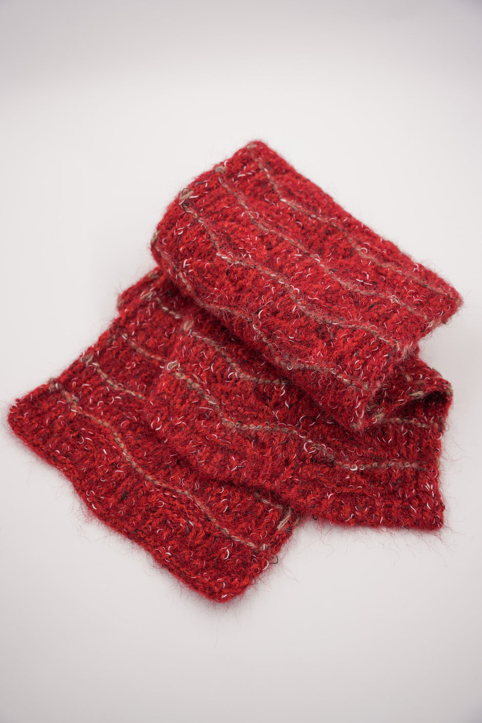Red Speckled Knitted Scarf - desray.co.za