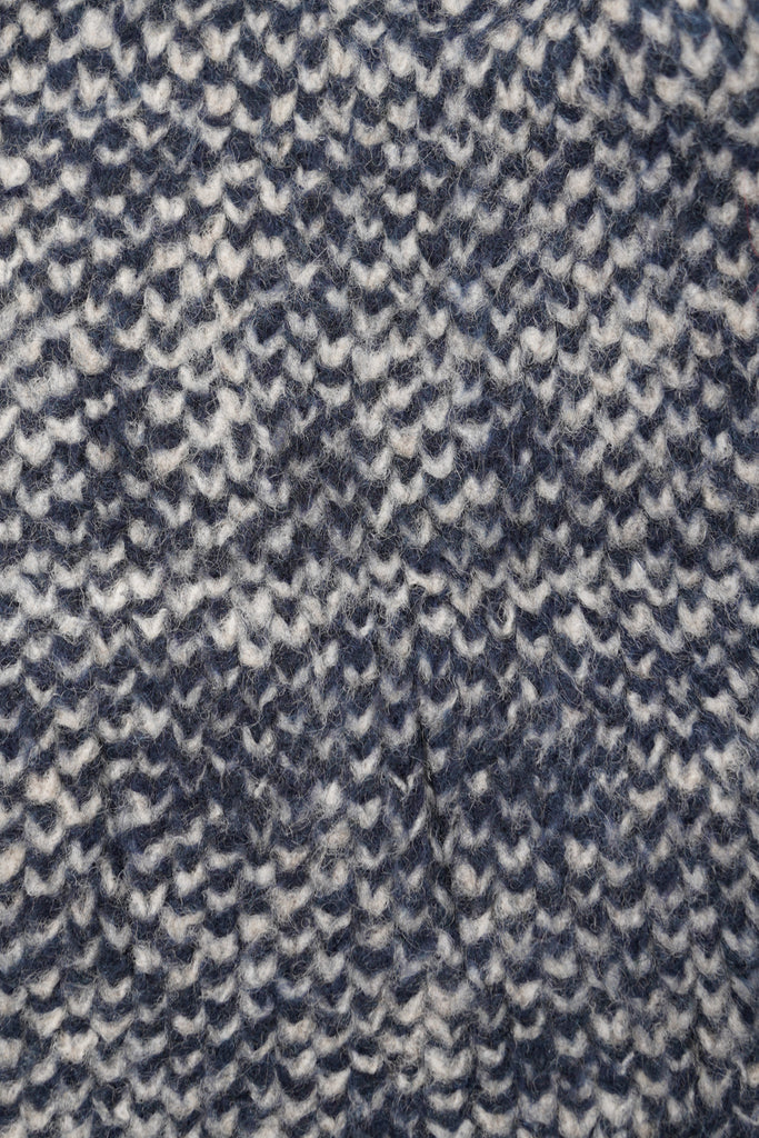Navy Flamestitch Knitted Scarf - desray.co.za