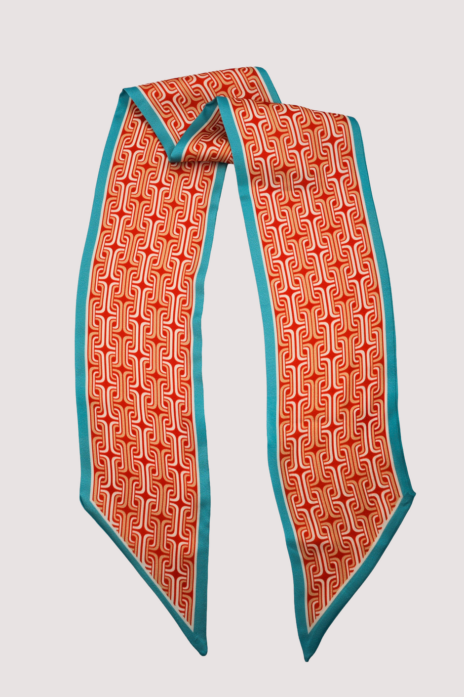 Turq & Orange Lattice Tie Rockin