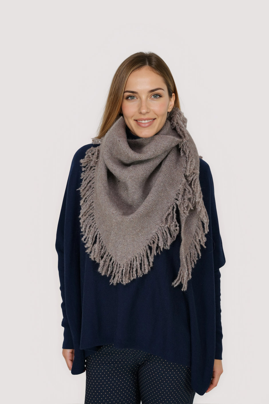 Fawn Tassel Triangular Scarf