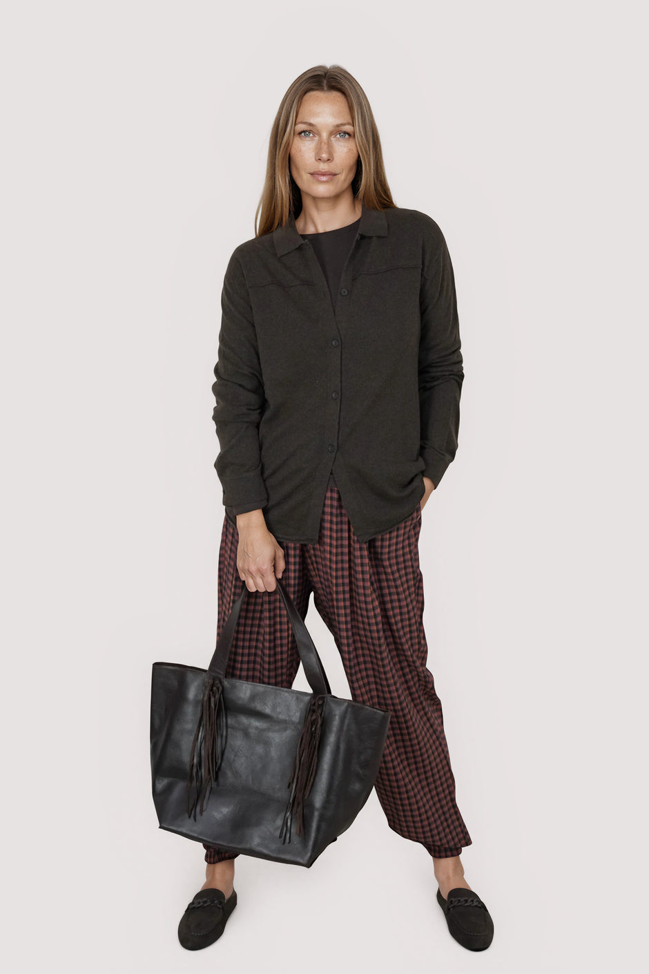 Bitter Choc Tassel Bag