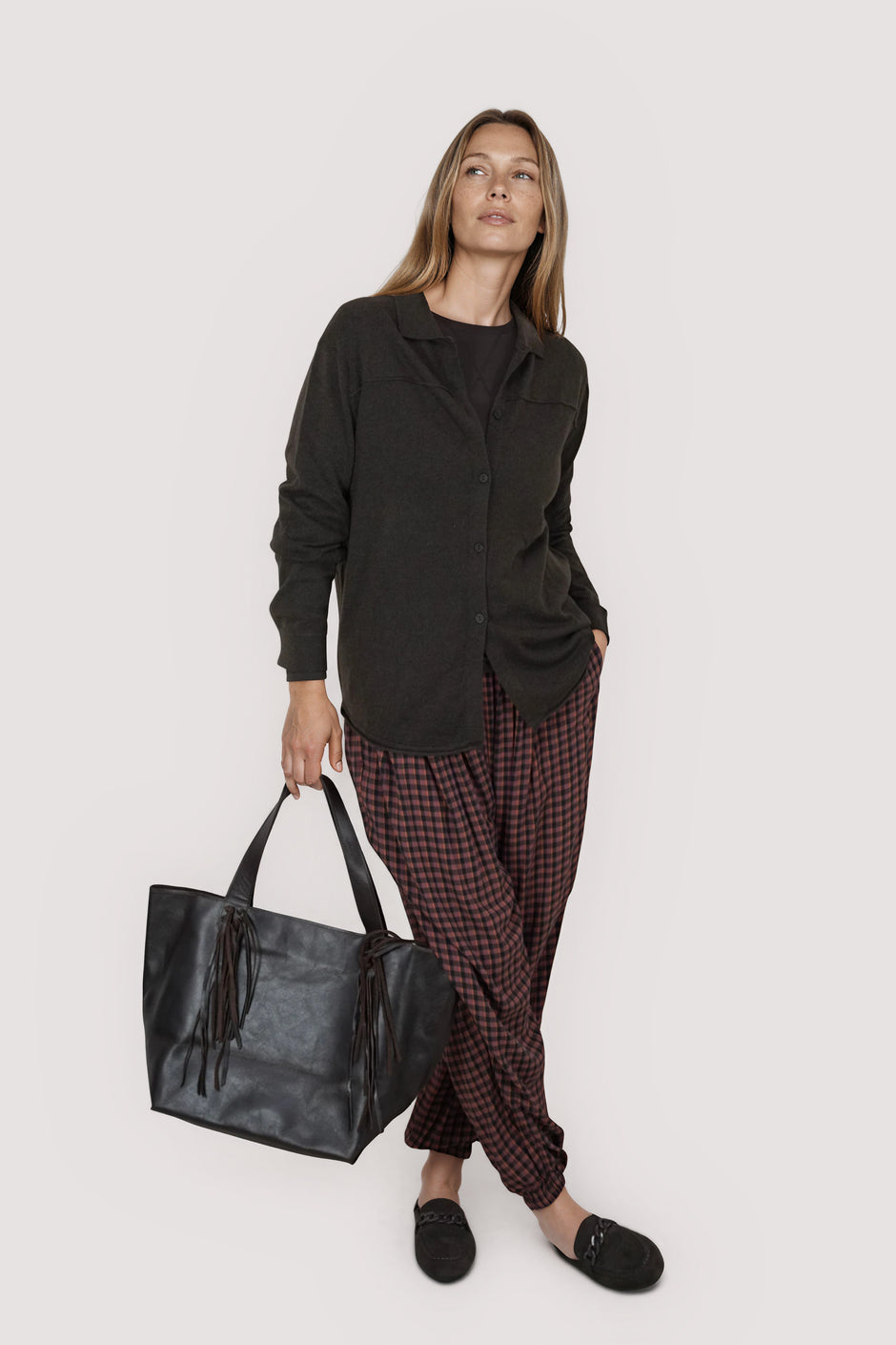 Bitter Choc Tassel Bag