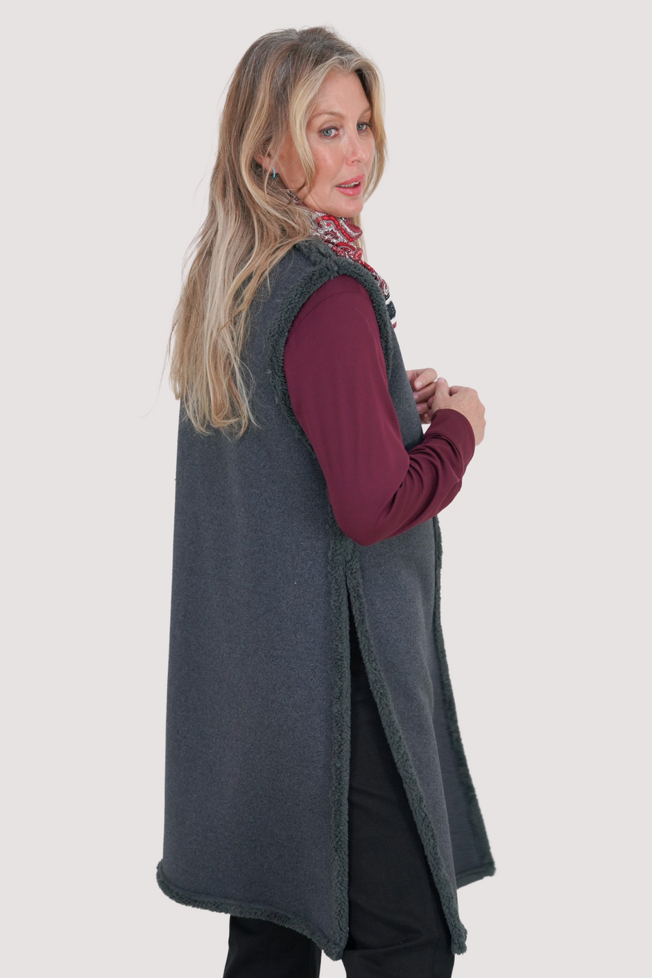 Grey Fur Gilet