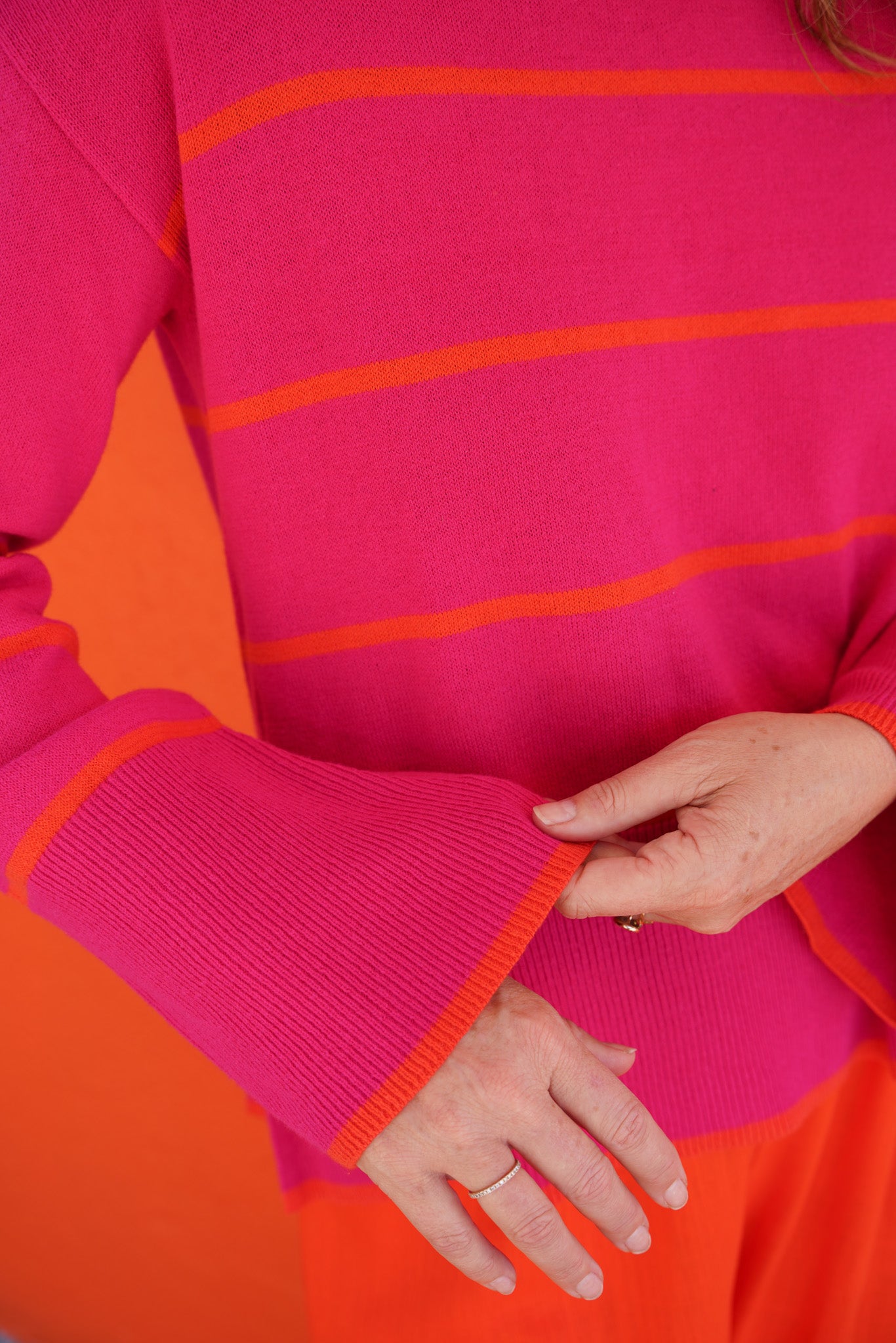 Pink and sale orange sweater